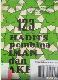 Image of 123 hadist Pembina Iman dan Akhlaq